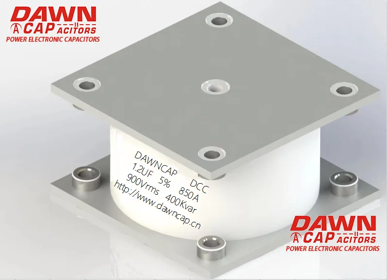 DAWNCAP  DCC-5H  1.2UF  900V  850A  400KVAR  Water cooled large current  Big Current  Resonant  Capacitor  78*78*34MM