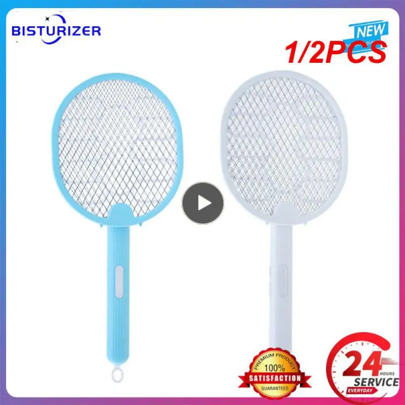 1/2PCS In 1 Electric Mosquito Racket Rechargeable Usb Killer Anti Fly Mosquitoes Swatter LED Night Light Trap Bug Zapper Home