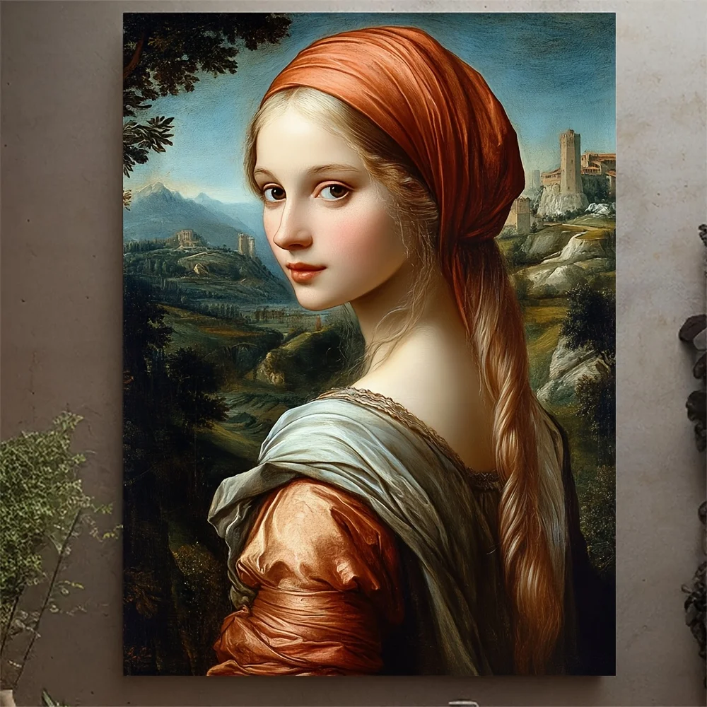2D Flat, 2D Flat, 2D Flat Version, Leonardo Da Vinci'S Mona Lisa Vintage Reproduction Painting - Large Size 30.48 X 40.64 Inc