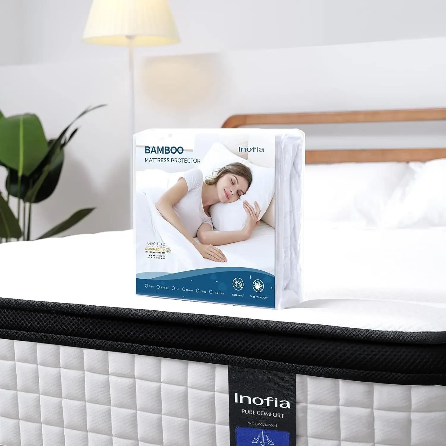 Mattress 12 inch Hybrid Twin Size Mattress Cool Bed with Waterproof Mattress Protector Included, Medium Firm Feel, M