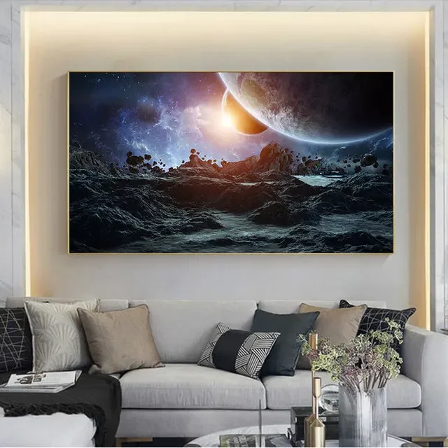 Solar System Planet Nebula Space Universe Science Education Poster Canvas Painting Wall Art Pictures School Home Decor