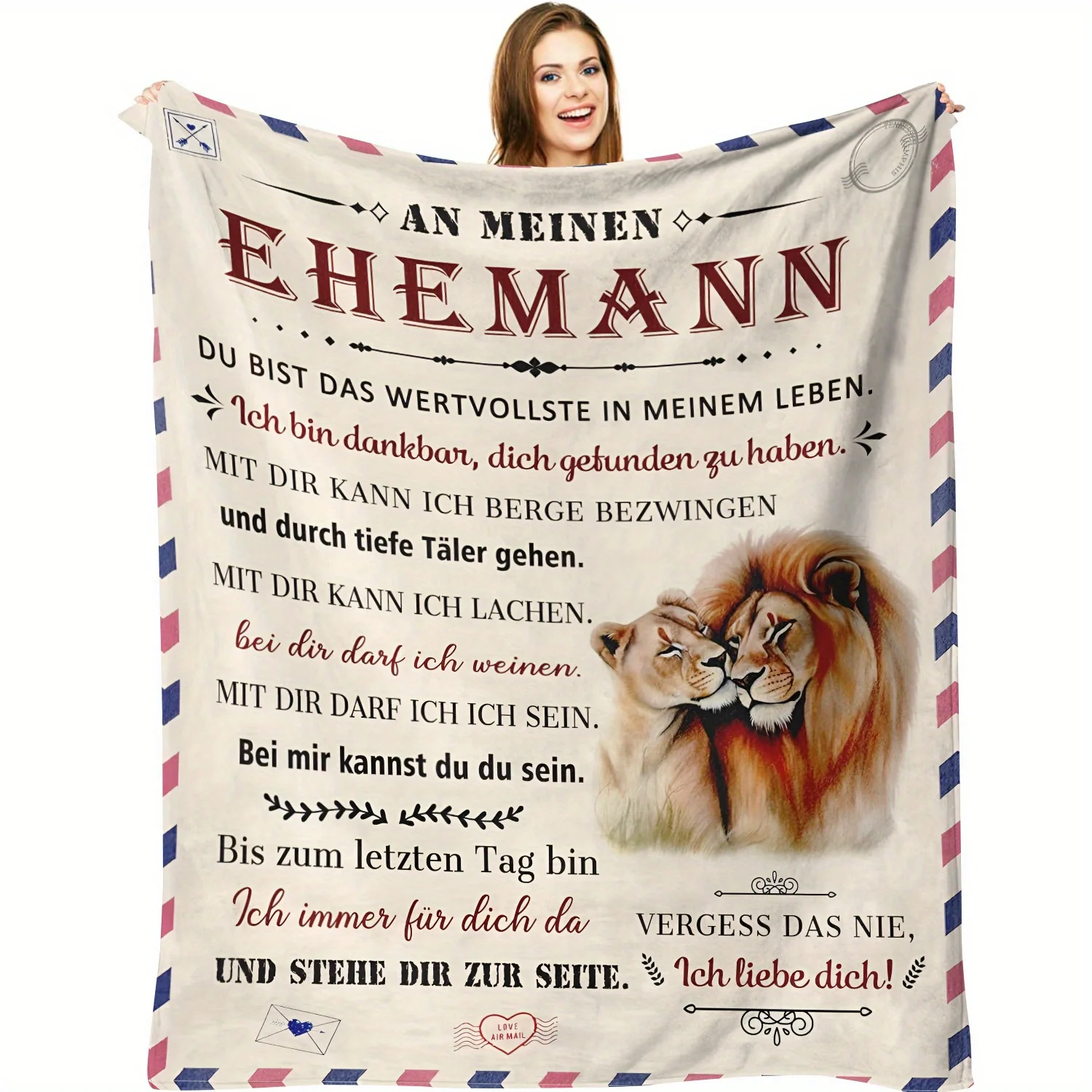

Top Pick Printed Flannel Blanket for Husband - Ultra-Soft Lightweight Machine Washable Sofa Travel Gift