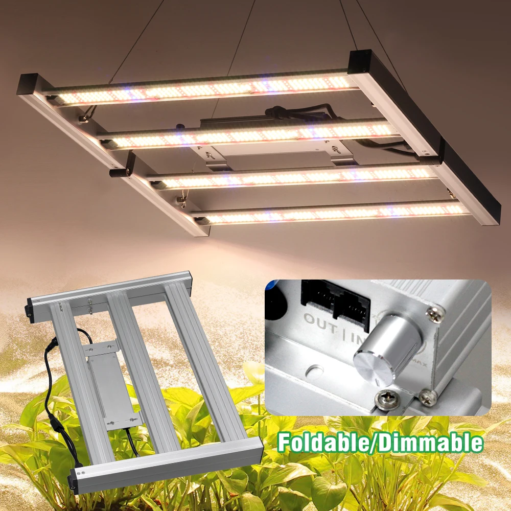 أضواء LED قابلة للطي و عكس الضوء ، مصباح الزراعة المائية التجارية ، القضبان مع الثنائيات LM301B ، التغطية الأساسية 3x4ft