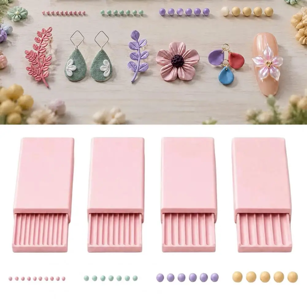 Polymer Clay Ball Mold Polymer Clay Bead Roller 4pcs 3d Print Clay Gel Ball Maker Tools Nail Art Bead Rollers Sphere for Gel