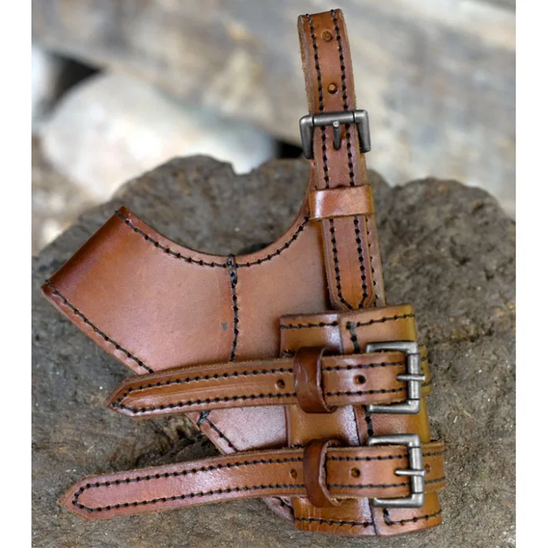 Średniowieczny Uchwyt na Miecz do Paska Skórzana Pochwica z PU Futerał na Miecz Męski Strój Rycerski Kostium Sceniczny Akcesorium Larp Steampunkowy Zestaw Kabury na Pas