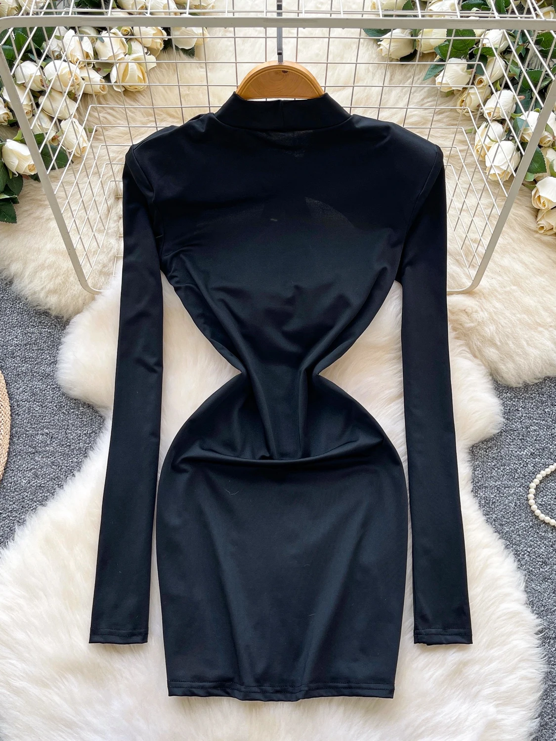 تنورة نسائية طويلة بعقدة Sve دكتور سبايسي جيرل بتصميم مجوف عالي الخصر على شكل حرف a للتنقل من ألياف البوليستر #4