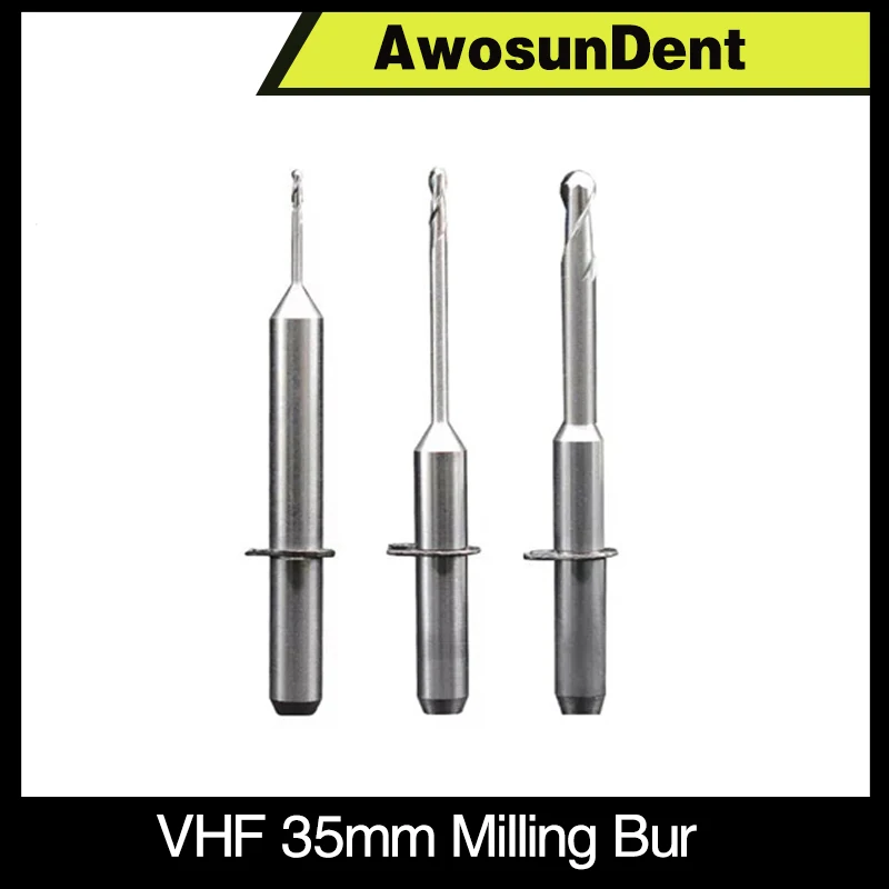 DC Diamond Coating Dental VHF K4/K5 Milling Burs For Zirconia Blocks CAD/CAM System Cutting Tool