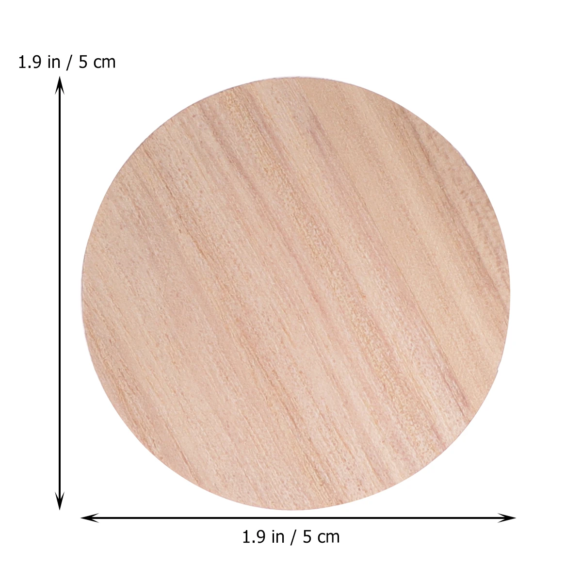 

50 Pcs Round Wood Chips Disc-shaped Building Supplies 5mm DIY Decorations
