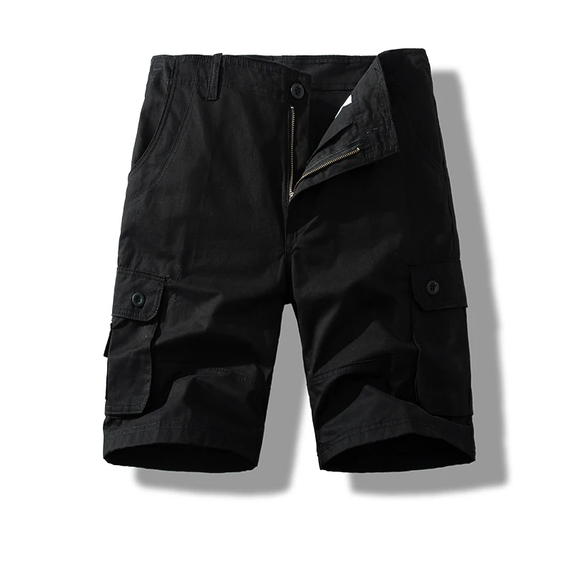 Herren Sportshorts Cargo Shorts Hosen Große Größe Bermuda Halbe Hosen Baumwolle Lose Gerade Laufen Gym Shorts Hosen – Detail 9
