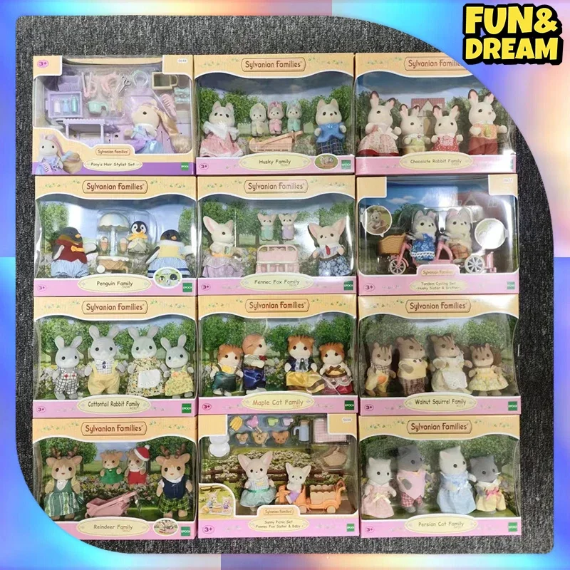 

Original Sylvanian Families Kawaii Doll Anime Figure Collectible Children Toys Room Decoration Ternurines Sylvanian Family Gift