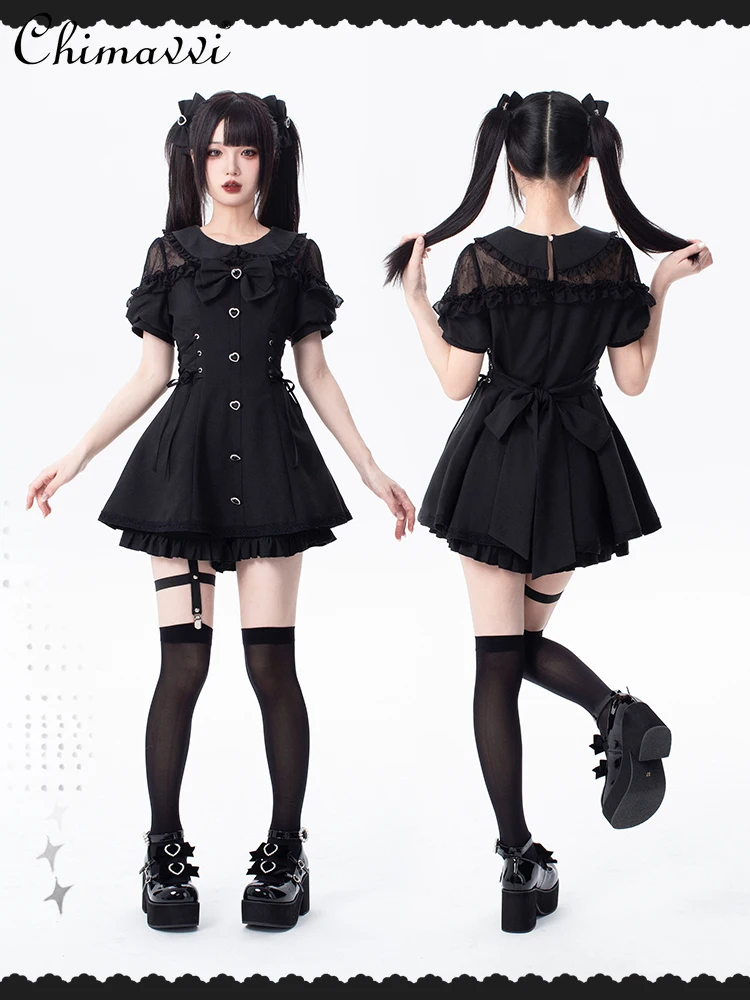 

Japanese Mine Style Mass-Produced Cute Short Sleeve Dress Suit Summer Sweet Girl Lady Dress Shorts Lolita Two-Piece Sets Outfits