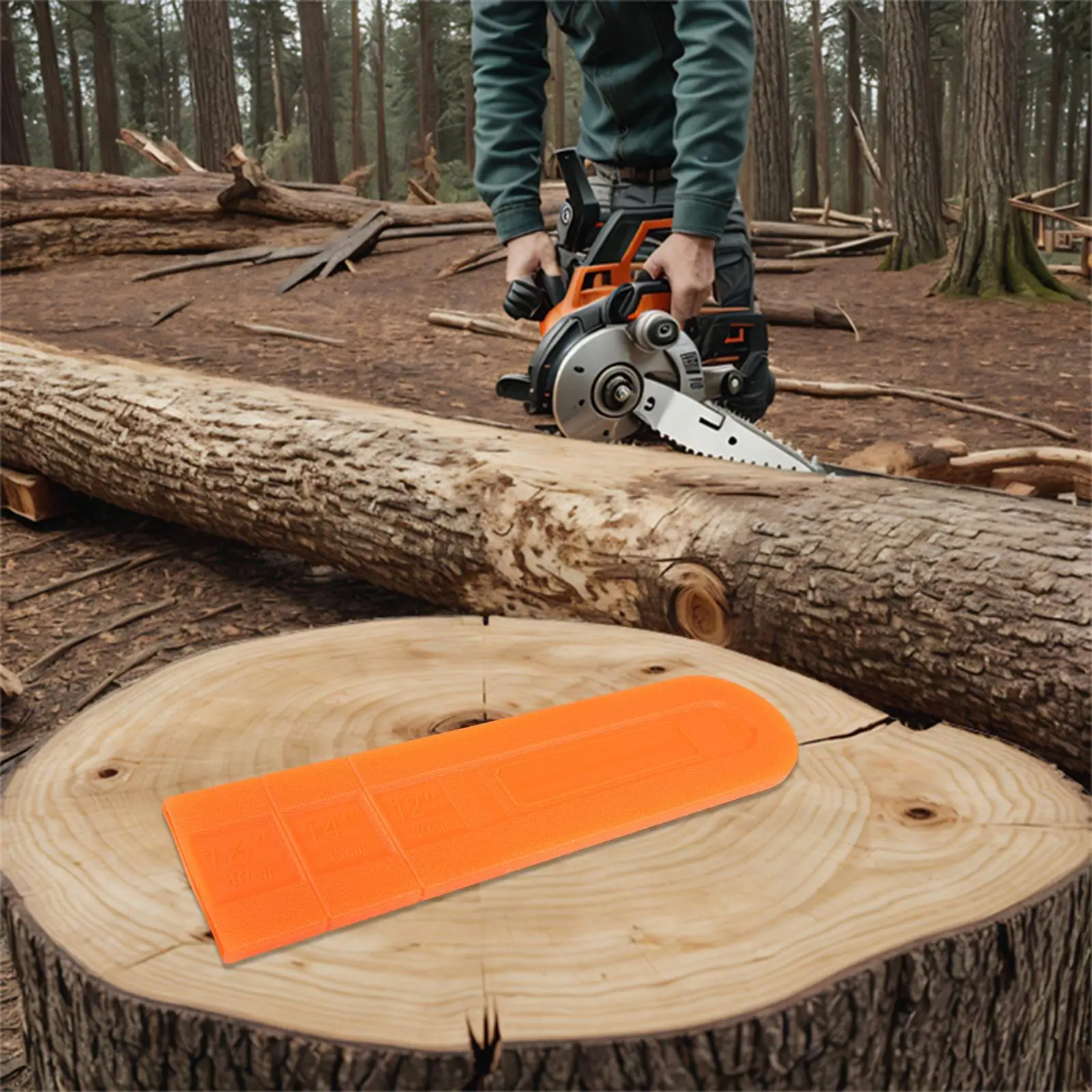 Plastic Scabbard Protector Cover for Chainsaw Bars Sized 14 inch and 16 inch Designed as Guide Plate Guard for Farm Applications
