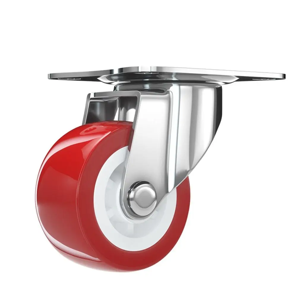 

2Pcs Heavy-duty Furniture Casters 360 Degree No Brakes Swivel Wheel Silent Metal Chair Caster Baby Crib Bed Wheel