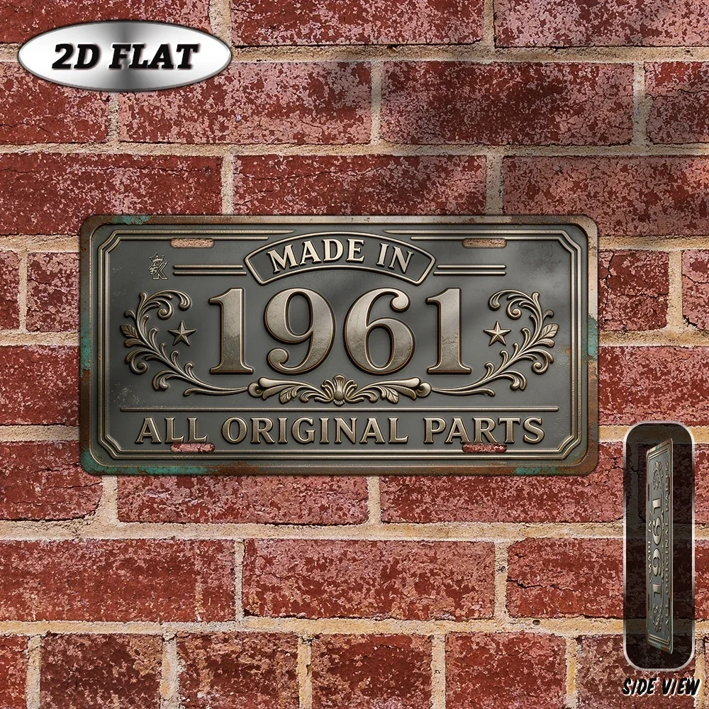 2D Flat, 2D Flat Surface-[2D Flat Surface], 2D Flat Surface, 1pc, Vintage Metal Sign(12* 6inch), Manufactured in 1961, Original