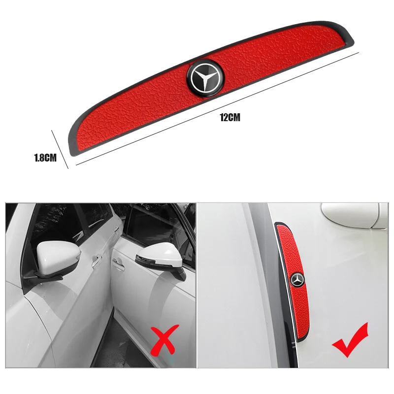 4Pcs Rubber Anti Collision Strip Car Door Rearview Mirror Protector Stickers For Mercedes benz W203 W204 W205 W210 W211 W212 GLA