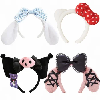 Originaliteit Sanrio Hoofdband Kuromi My Melody Cinnamoroll Leuke Anime Plushie Haaraccessoires Halloween Serie Kid Speelgoed Meisje Gift