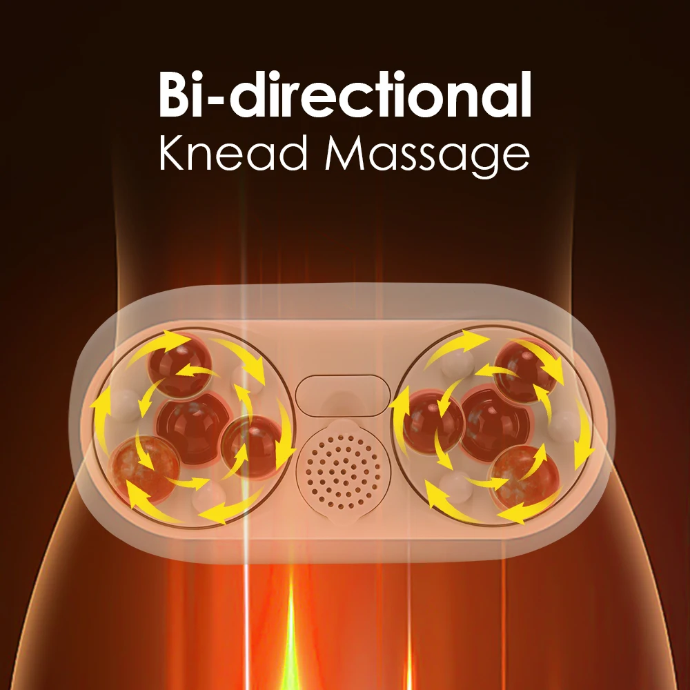 Electric Abdominal Massager Bian Stone Kneading 2-Level Heat Fat Burner 3-Intensity Modes Anti-Cellulite Belly Shaking Remover