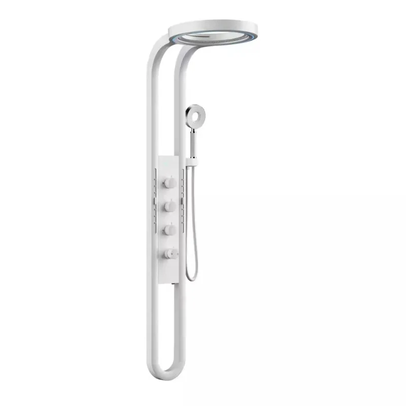Smart Digital Display Thermostatic Shower System Wall Mounted Panel LED Rainfall Waterfall SPA Massage For Bathroom Hotel