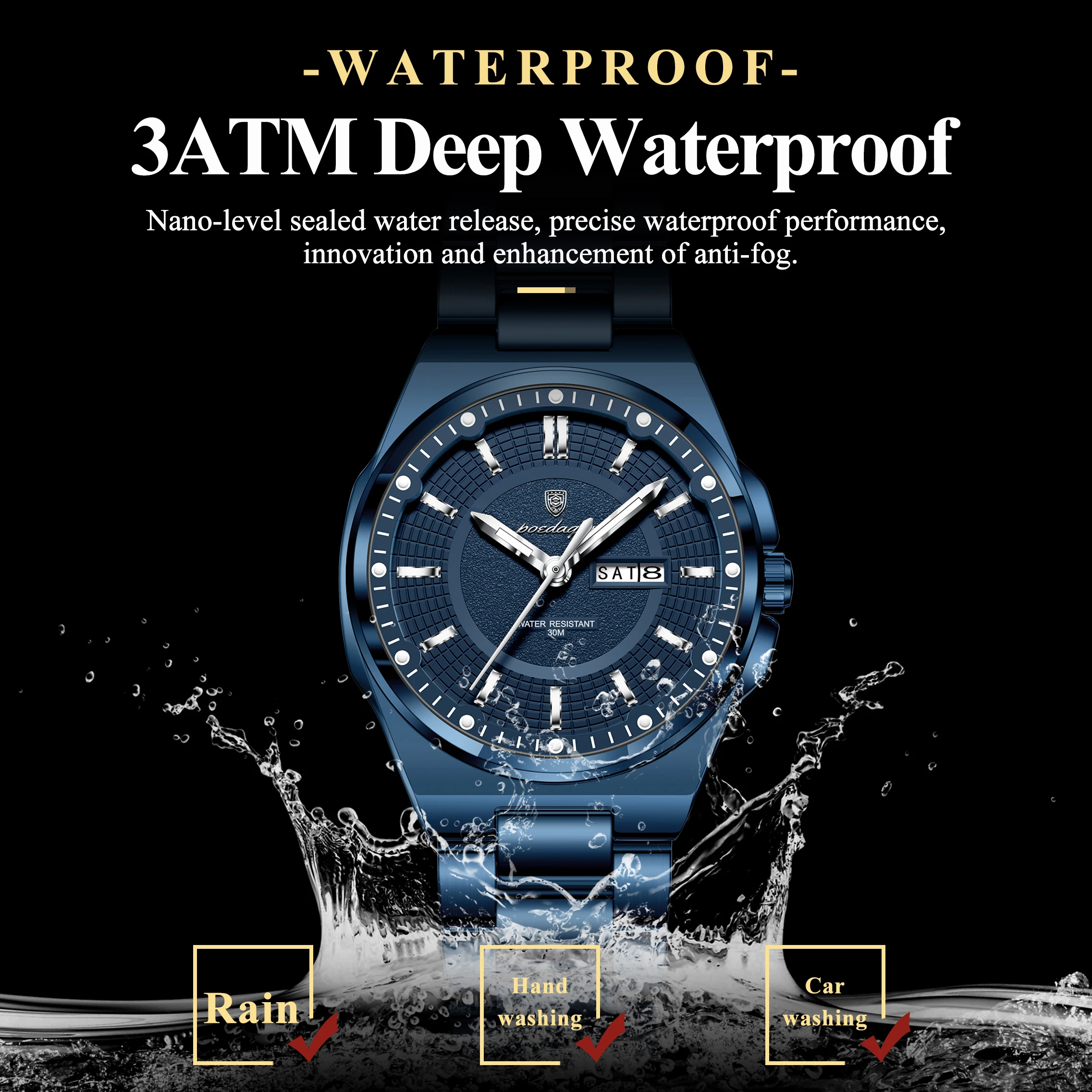 POEDAGAR Fashion Brand Woman Clock Luminous Waterproof Business Ladies Wristwatch Week Date Elegant Quartz Women's Watches Reloj image 3