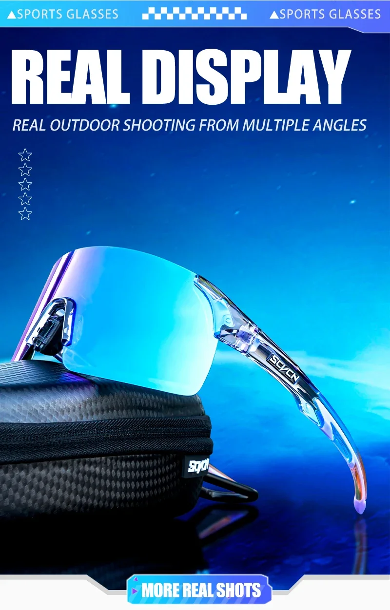 SCVCN NEUE Mode Radfahren Sonnenbrillen für Männer Frauen MTB Angeln Golf Fahren Luxus Fahrrad Brille Shades 2024 Photochrome UV400 – Detail 12