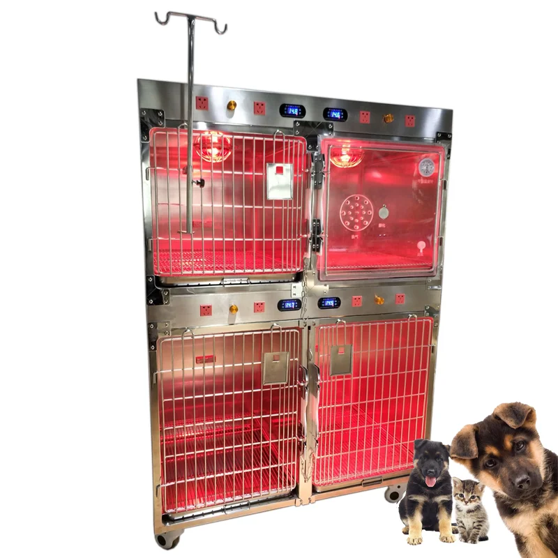 

Stainless steel medical pet cage carriers &houses dog with Infrared physiotherapy function