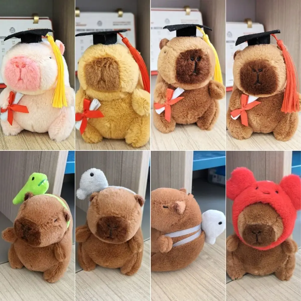 

Kawaii Multicolor Capybara Keychain 10-13cm Pink Capibala Backpack Pendant Capibara Guinea Pig Doll Car Couple