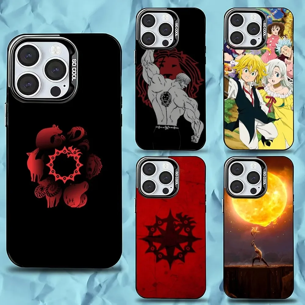 SDS S-Seven D-Deadly Sins Phone Case For iPhone 16,15,14,13,12,11,Pro,Max,Plus,Mini,XS,SE Anti Fall Black Matte Hard Bumper