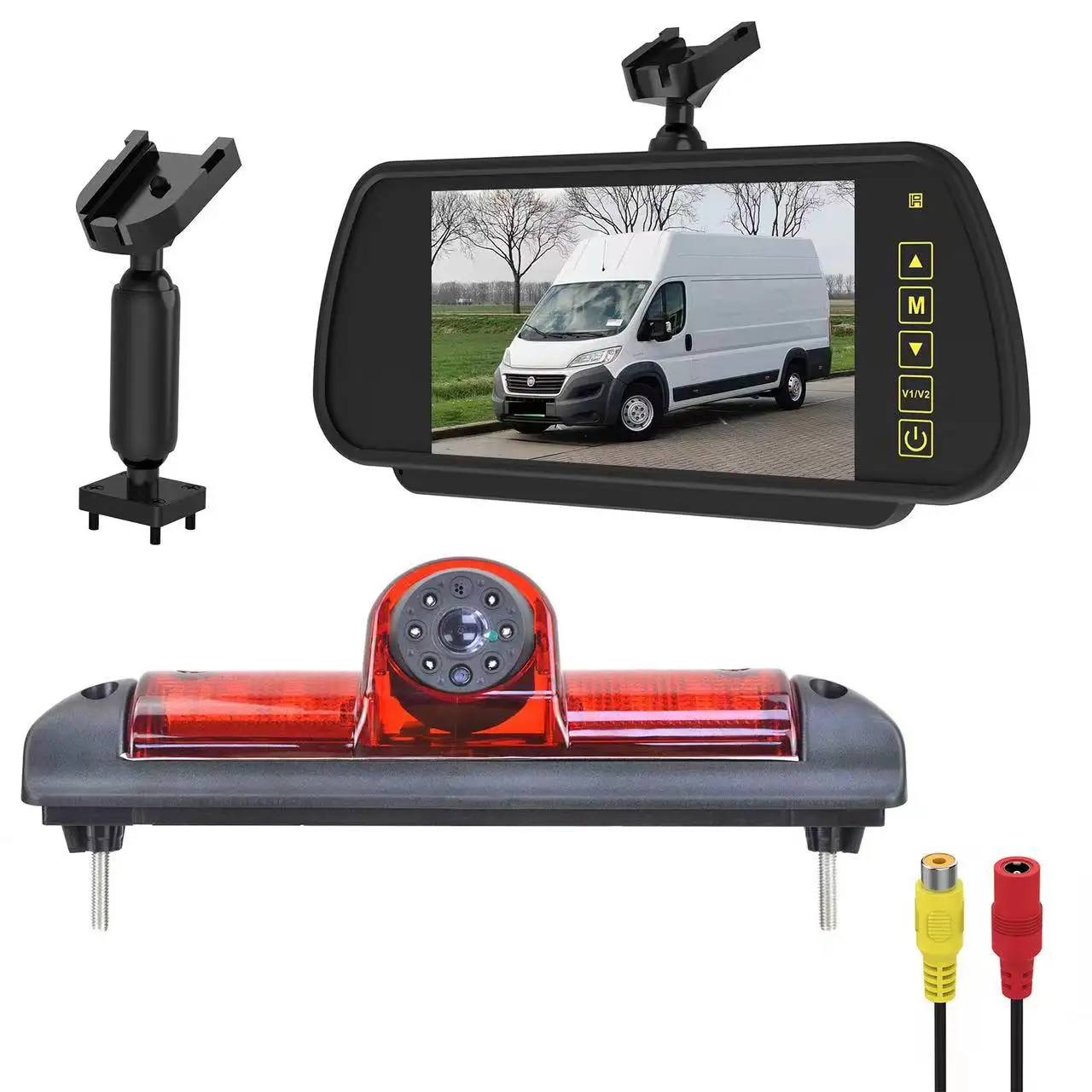 Auto remlicht achteruitrijcamera nachtzicht achteruit voor Fiat Ducato Peugeot Boxer Citroen Jumper met 7 inch achteraanzicht