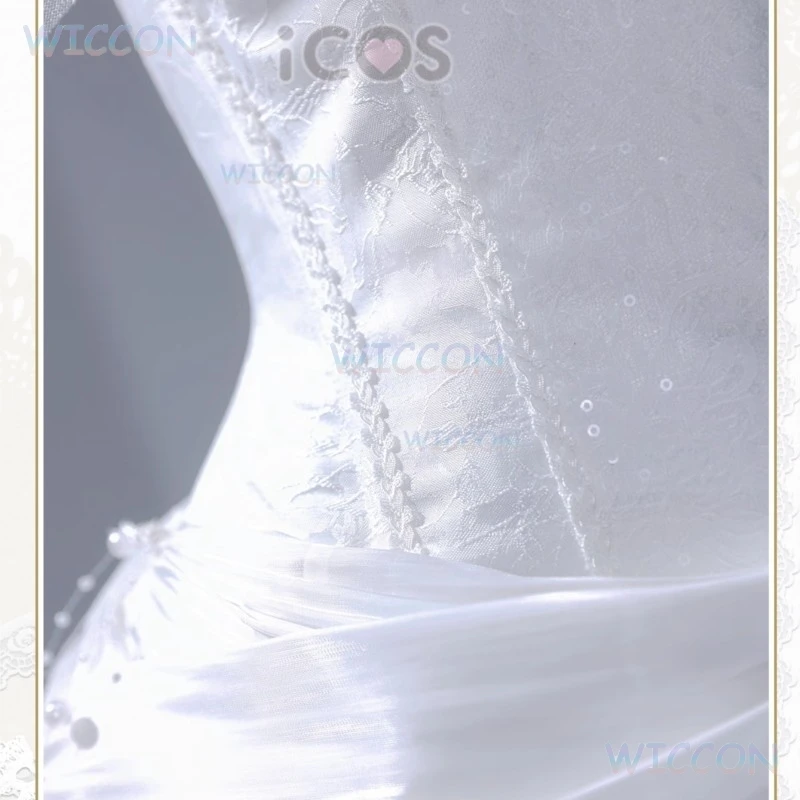 Project Sekai MikukuSnow White Princess Gown Cosplay Costume Anime Character Dress Pure White Lolita Outfit Halloween Christmas view 5
