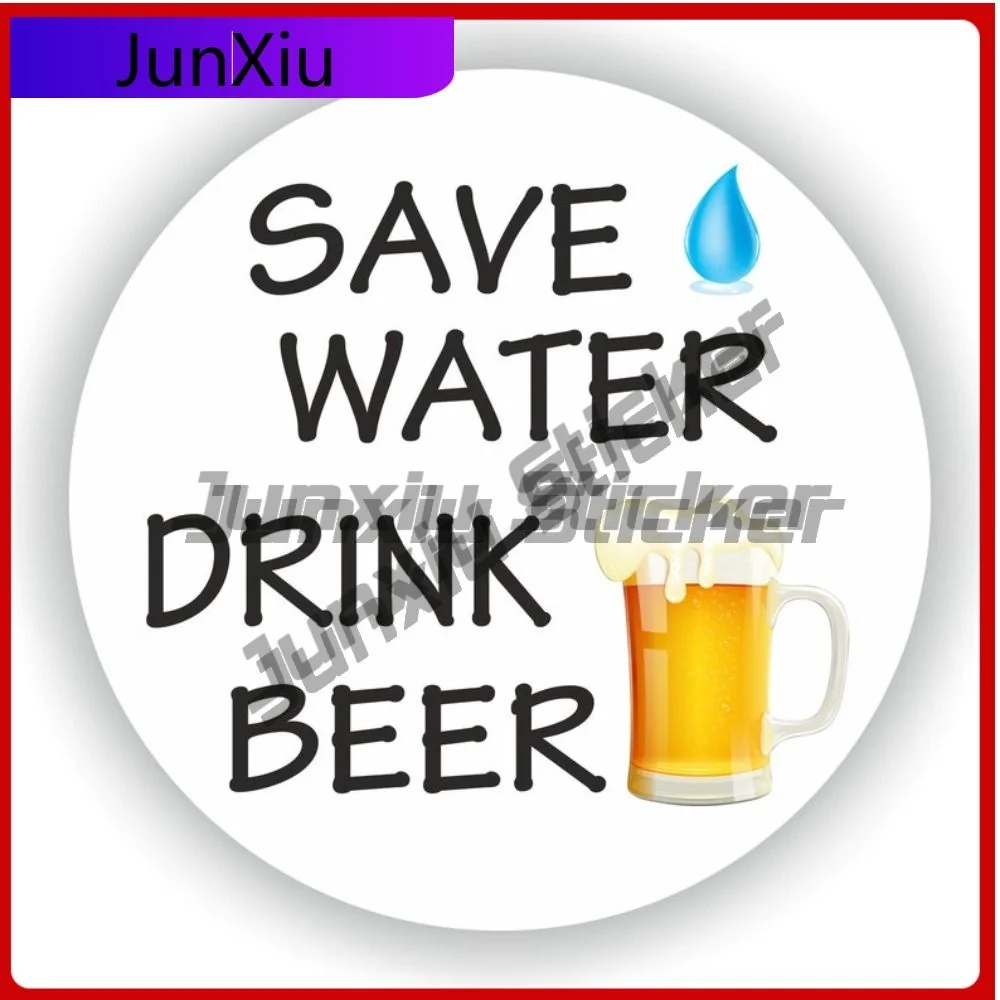 

Save Water Drink Beer Vinyl Graphic Stickers Bumper Decals For Car Decoration Styles Personalized Waterproof Accessories For Car