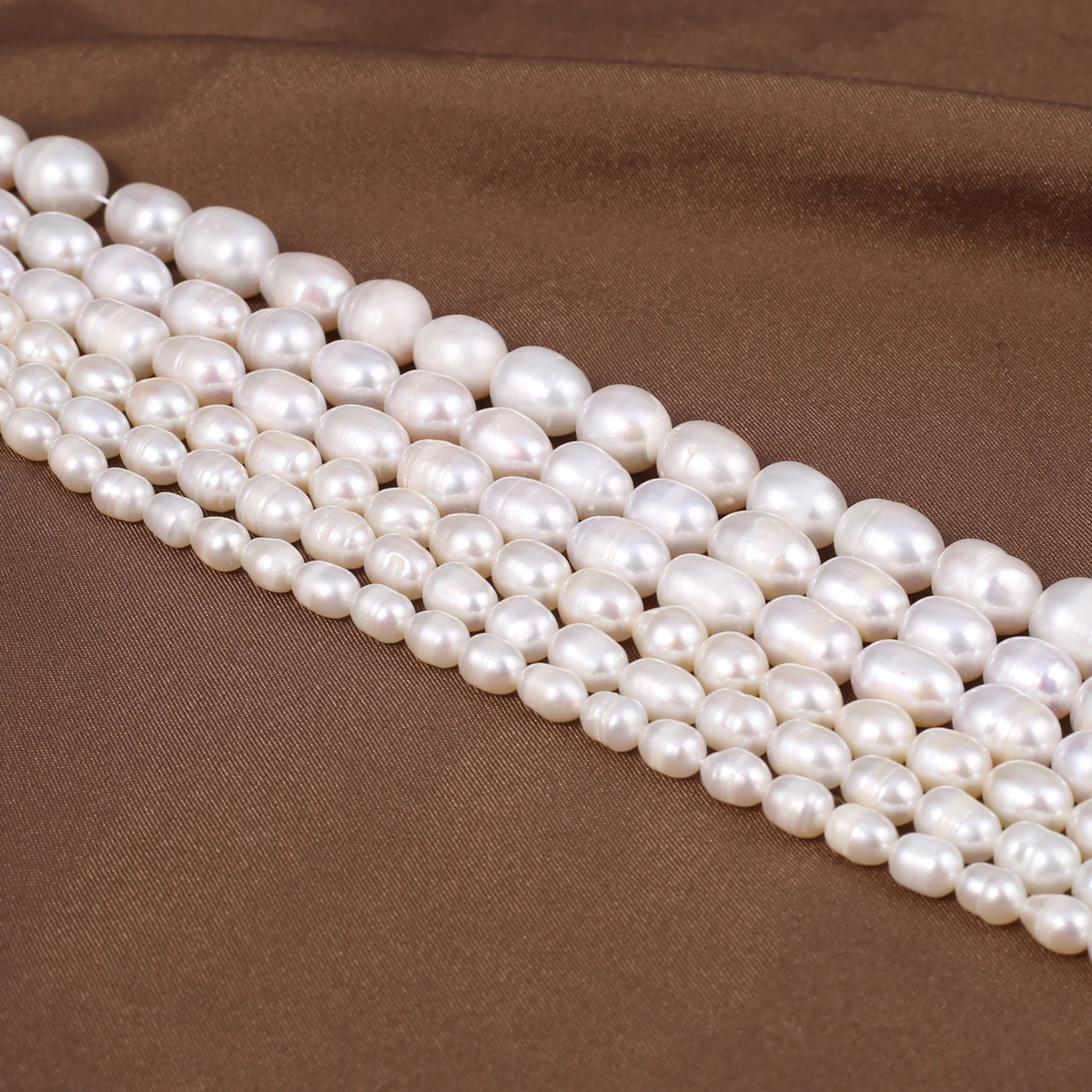 

1string Natural Freshwater Pearl Beads Rice Shape Loose Beaded for Jewelry Making DIY Fashion Bracelet Necklace Accessories