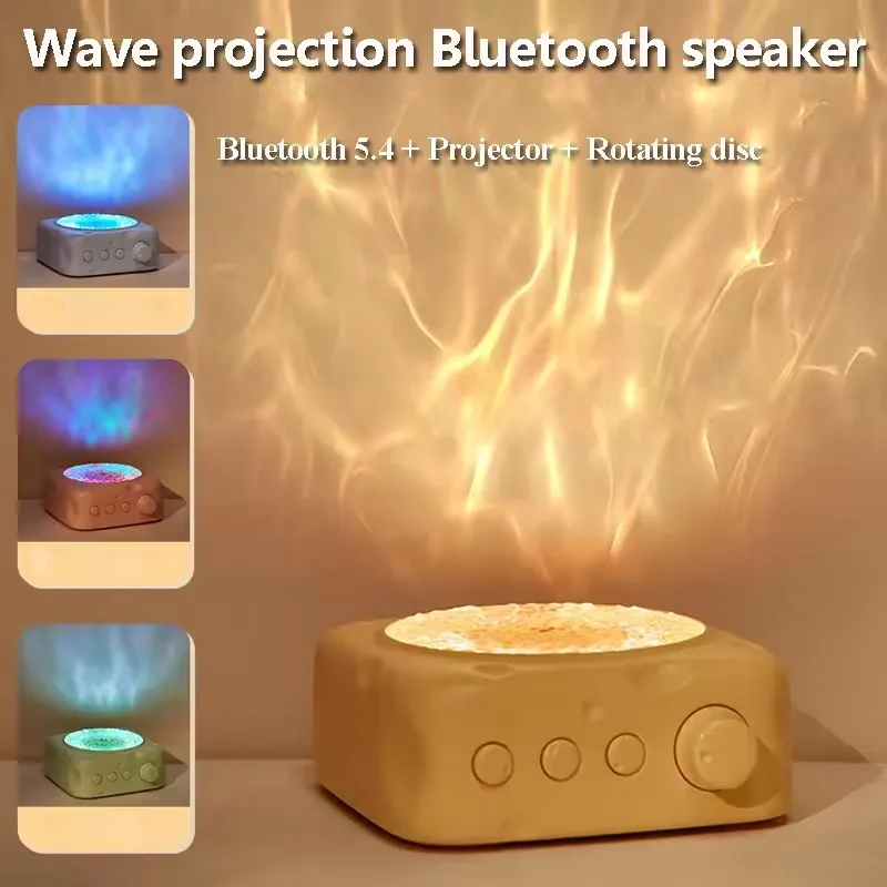 

Portable Wave Projection Light Bluetooth Speaker RGB Atmosphere Light Hifi Audio System Wireless MP3 Music Player Birthday Gift