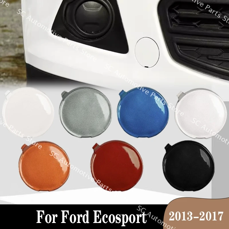 

1PC Car Auto Black White Front Bumper Tow Hook Cover Cap For Ford Ecosport 2013 2014 2015 2016 2017 Trailer Cover Cap