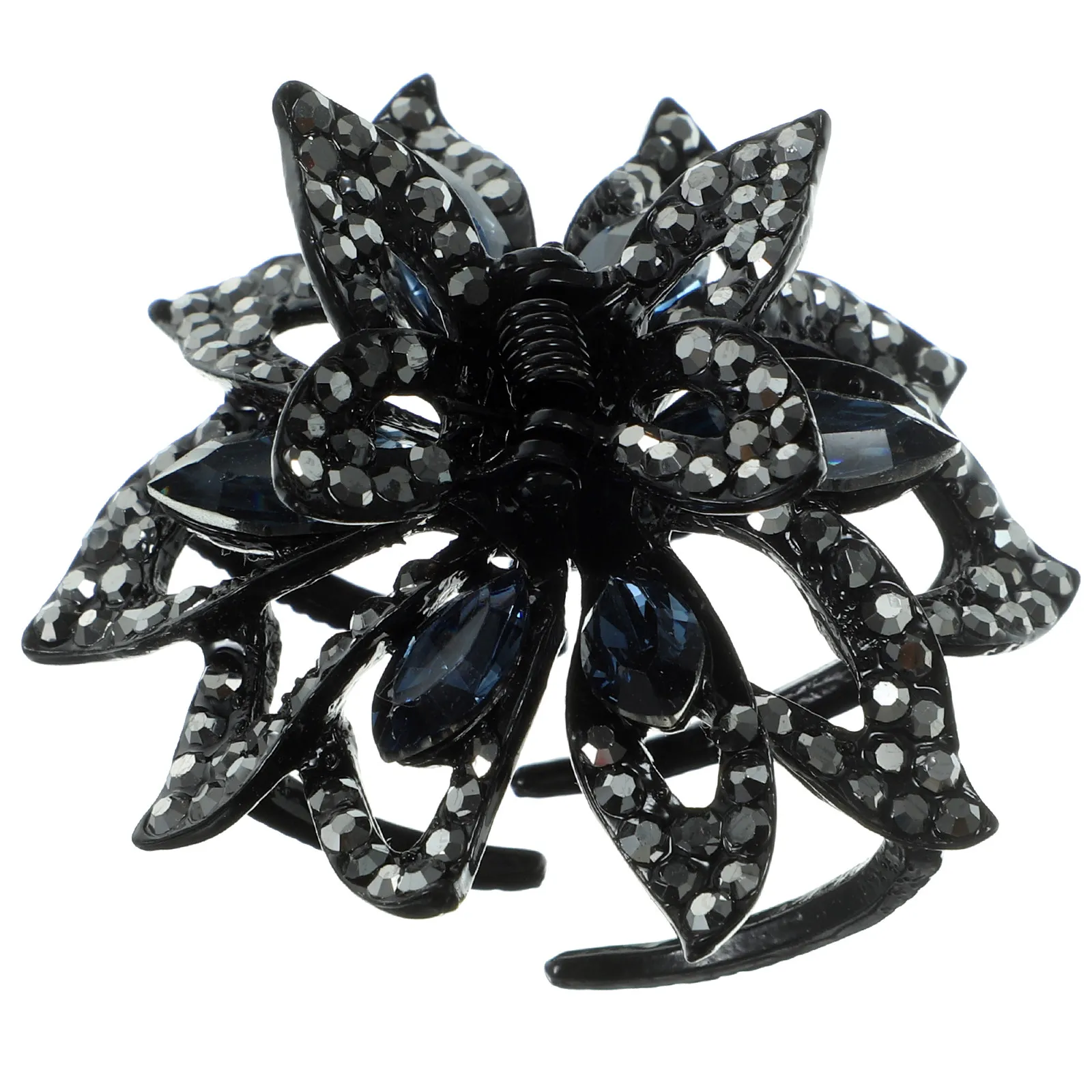 

Заколка-краб для волос с цветком из страз, декоративная маленькая заколка-краб в форме цветка для женщин, аксессуар для волос на свадьбу или день рождения