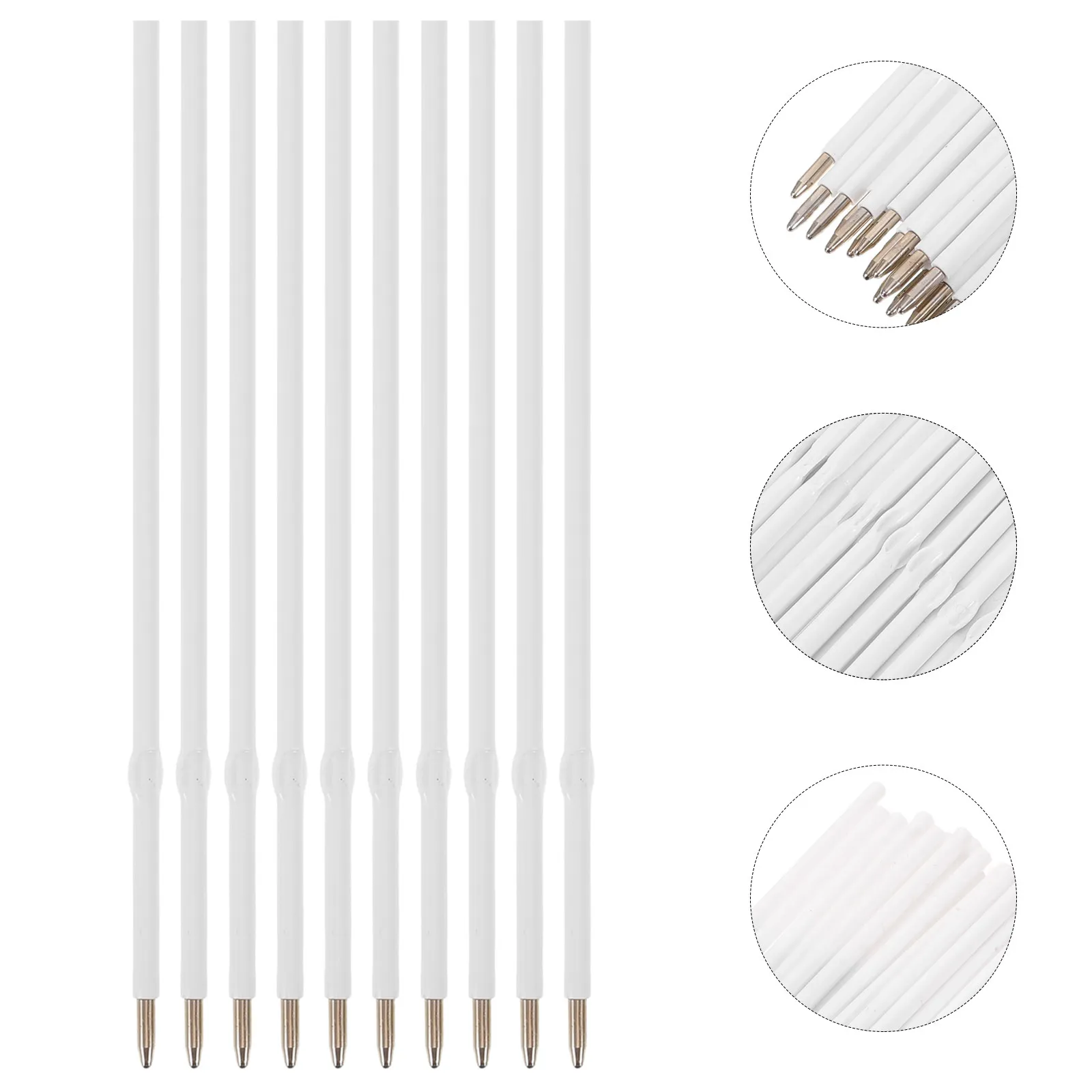 

200Pcs Plastic Black Ballpoint Pen Refills Beadable Ink Pen Refills Smooth Writing Supplies for School Office Student Teacher