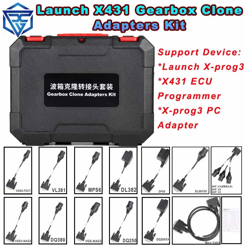 

Launch X431 Gearbox Clone Adapters Connectors Kit for X-prog3 Xprog 3 Xprog3 /Launch X431 ECU Programmer /X prog3 PC Adapter