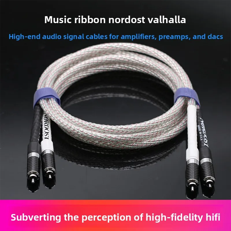 Music Ribbon Valhalla7N Single Crystal Copper Sterling Silver Audio CD Power Amplifier Fever Audio Signal Cable