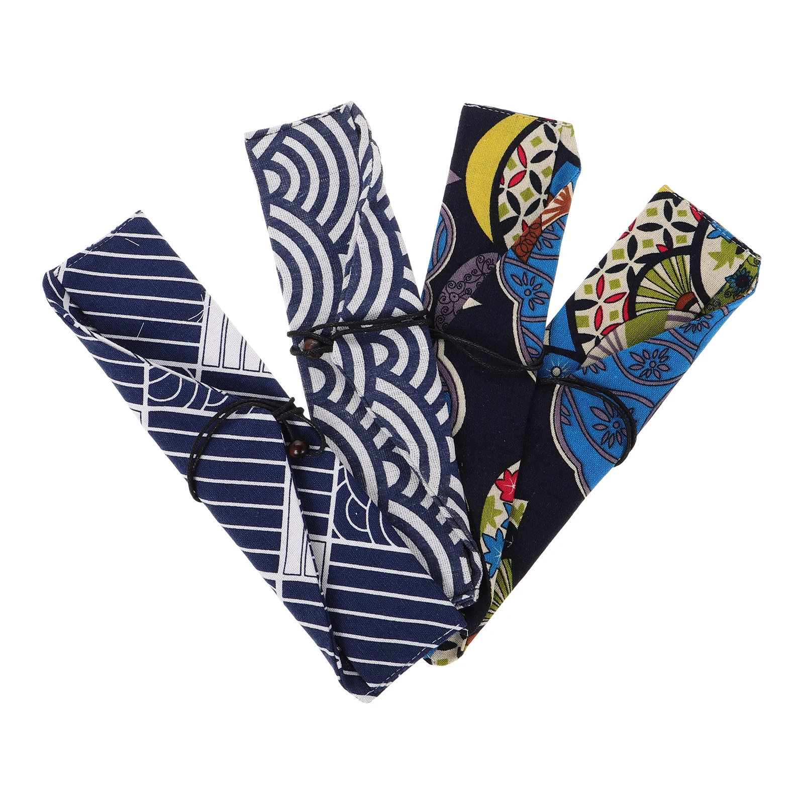 

4Pcs Cutlery Storage Bag Thickened Cotton Linen Portable Chopstick Spoon Case Reusable Travel Straw Holder Tableware Carrying