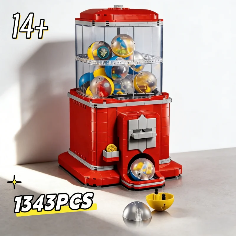 

IN STOCK 21358 Ideas Educational Toy Gacha Machine 1343PCS Vending Machine Brick Set Technical Birthday Gifts for Children