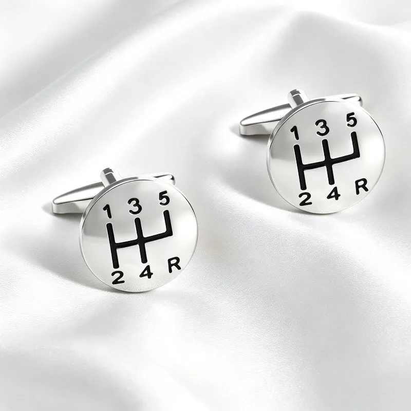 Car Manual Gear Shift Cufflinks Racing Lover Men Suit Shirt Accessories Gift