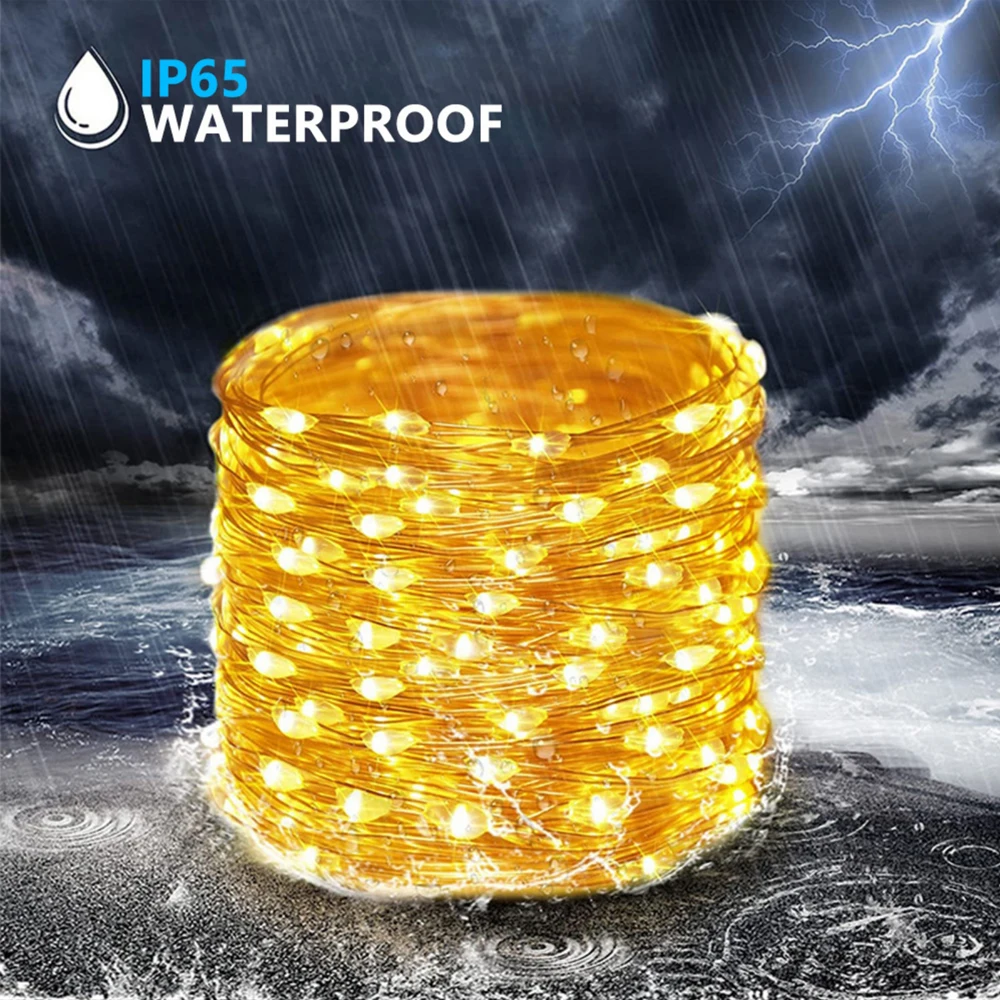 50M 100M 220V LED String lights Copper Wire EU US Plug Kit Warm Multicolor White 500 1000 LEDs/M Christmas Party Wedding Decor