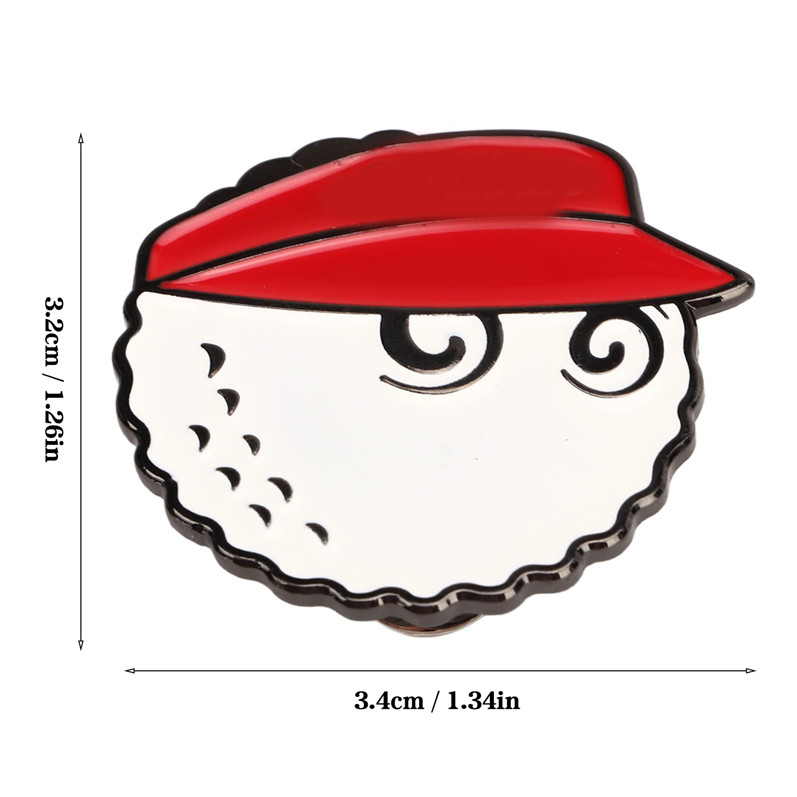 Clip Marker Bright Pattern Rust Resistant  Ball Hat Clip Marker Zinc Alloy Golfer Gift for Women for Playground