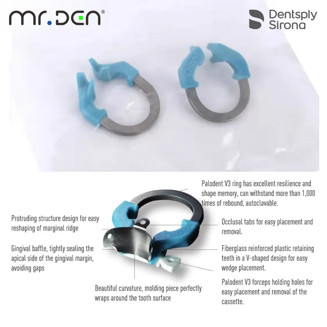 MR DEN Dentsply Palodent V3 Sectional Matrix Band System Intro Kit Ultra Thin Dental Restoration Tool for Posterior Teeth