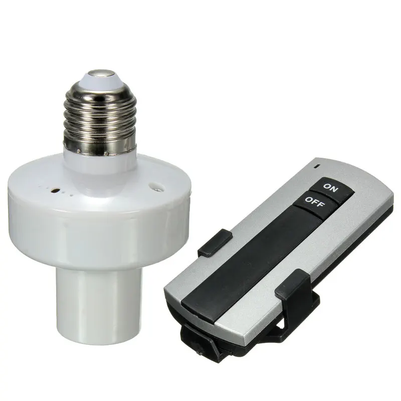 E27 Screw Switch Wireless Remote Control Light Lamp Bulb Holder Cap Socket On Off with Remote Support Dropshipping