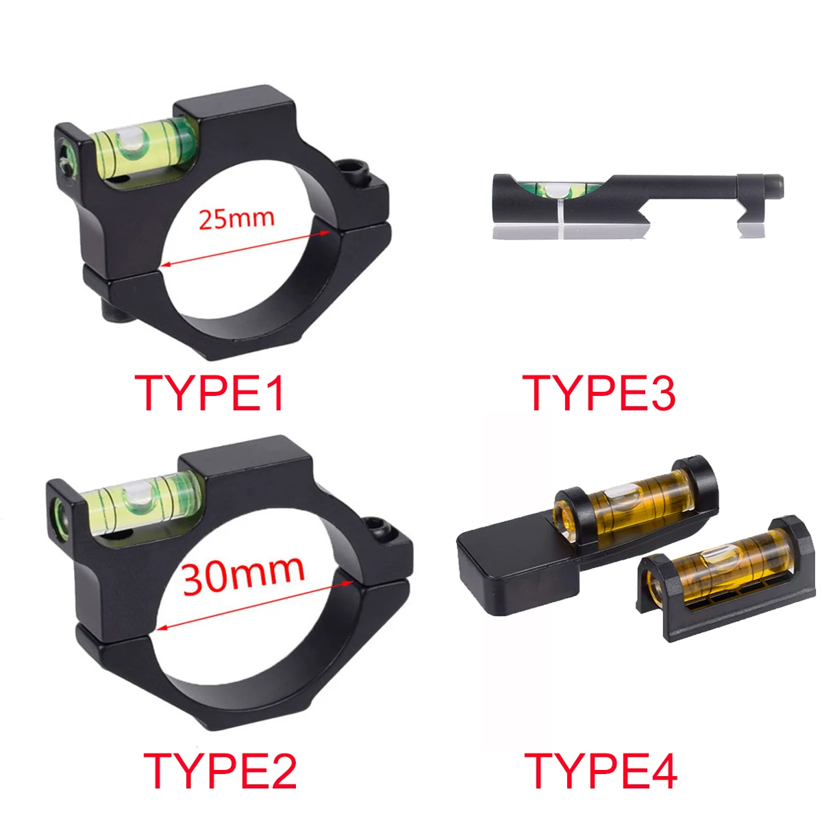 Universal Spirit Bubble Level For 20mm Picatinny Weaver Rail 25.4mm/30mm Ring Optical Rifle Tube Scope Sight Mount Adapter