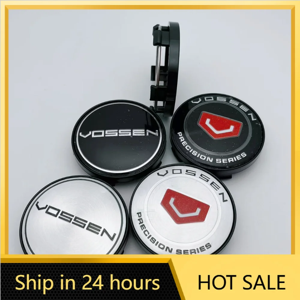 

4pcs 60MM ( 56MM I.D ) Vossen Logo Emblem Car Wheel Center Caps Auto Rim Centre Cover Wheel Hubcaps Car Accessories Black/Silver