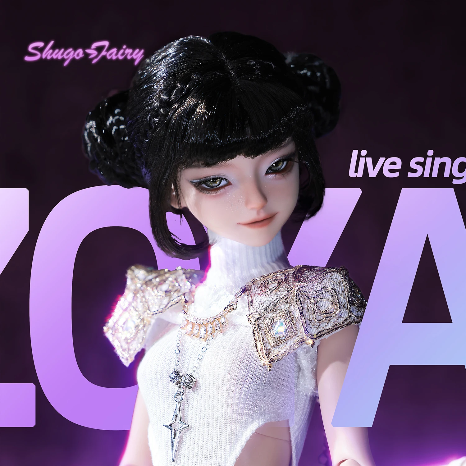 Bjd Doll 1/4 Zoya FUll Set Fashion Y2K Female Dancer Punk Rock Clothing Shugafairy Anime Resin Doll