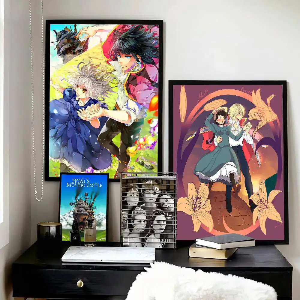 Cartoon H-Howl MOvie Moving C-Castle Poster And Prints Wall Art Pictures For Modern Bedroom Game Room Home Decor