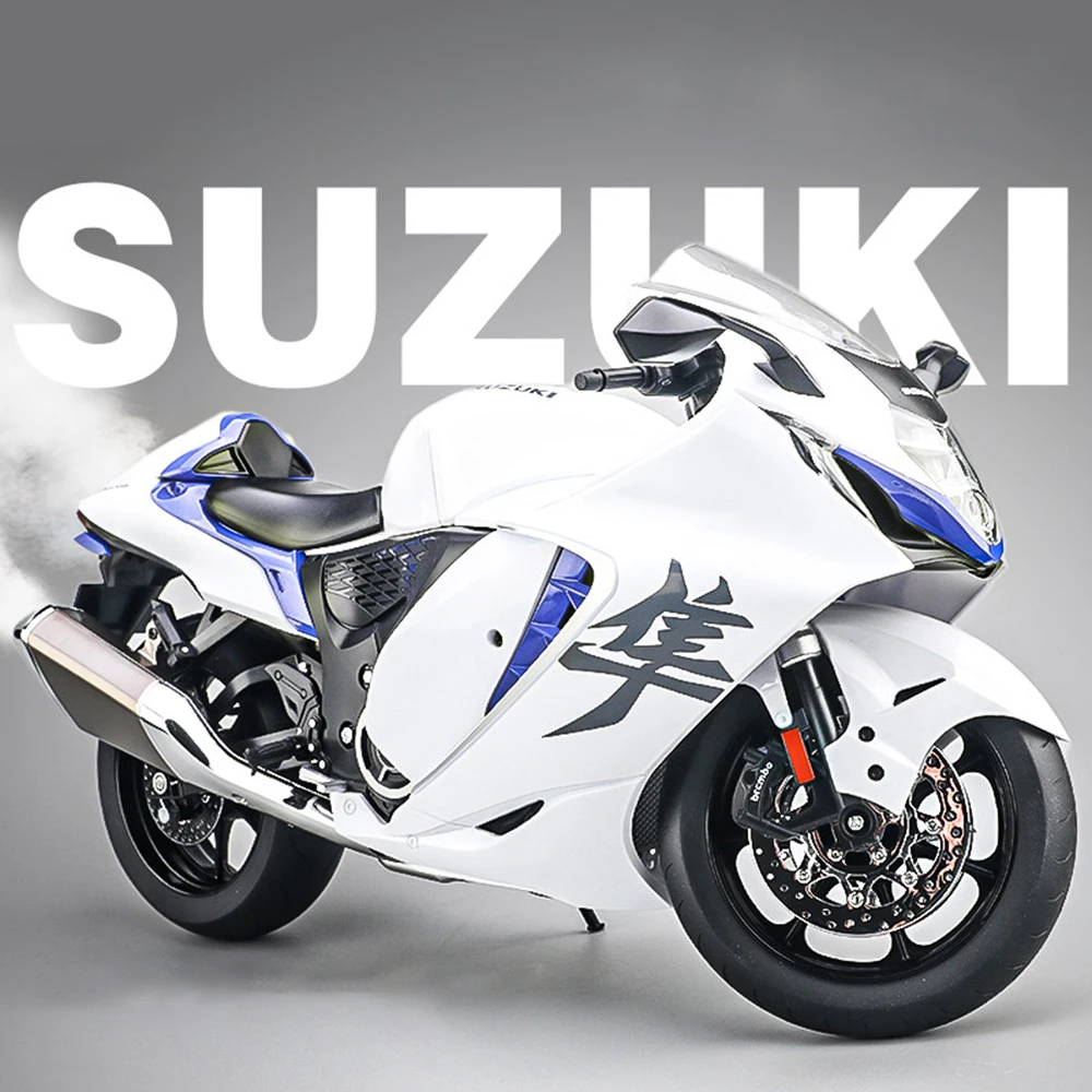 

1:6 Scale SUZUKI HAYABUSA R1M Motorcycle Model Toy Alloy Die-cast Rubber Tires Sprayable Models Sound Light Gifts for Kids