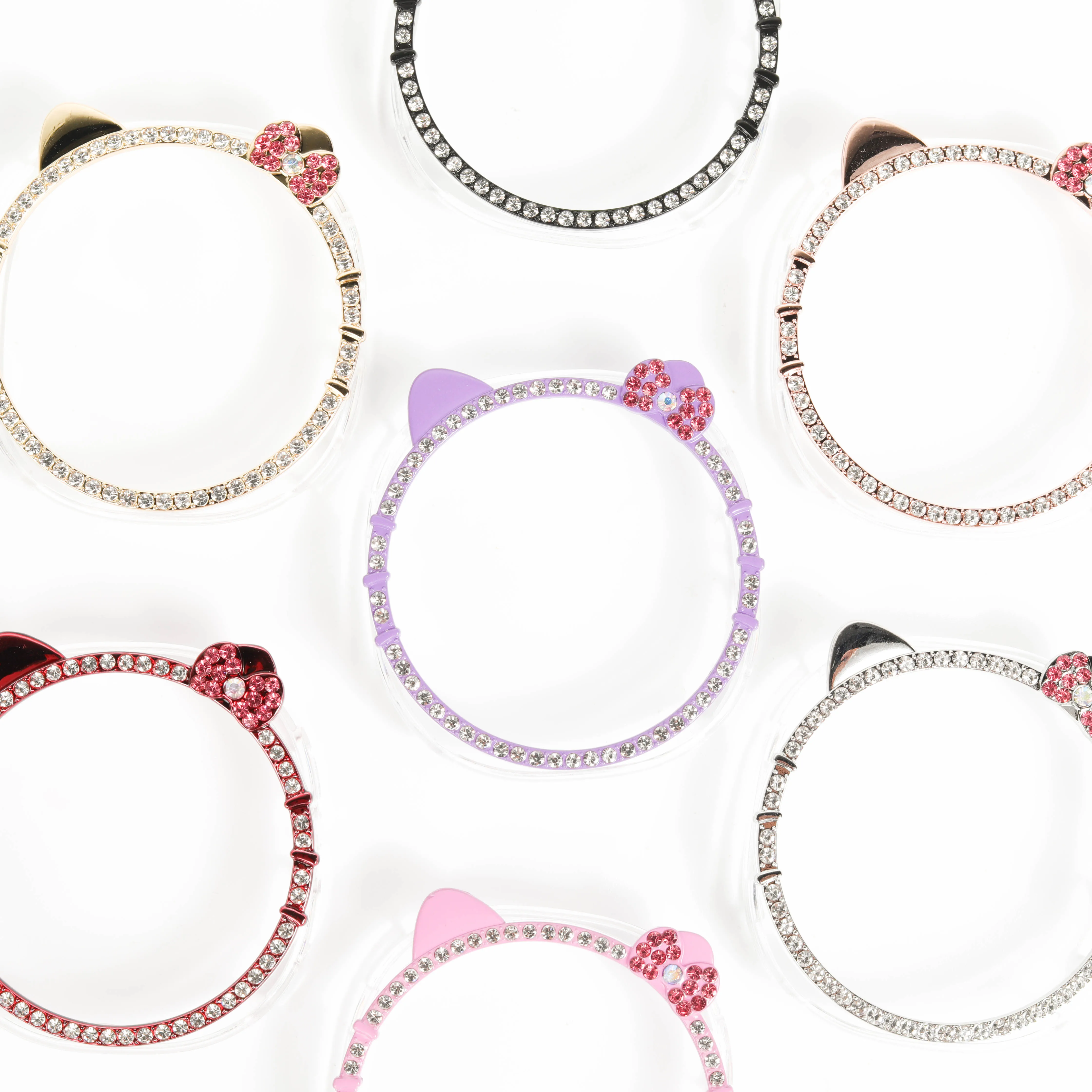 PC Case for Samsung Galaxy Watch 8 40mm 44mm Cute KITTY CAT Diamond Protector watches Accessories for woman Galaxy watch8 Cover